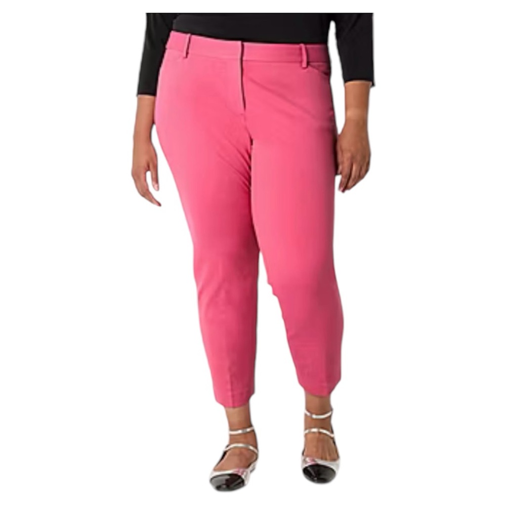 Liz Claiborne-Plus Emma Ponte Womens Mid Rise Slim Fit Ankle
Pant size 22W Pink